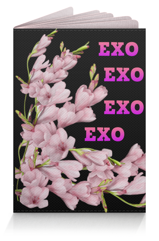 цена Printio Обложка для паспорта Exo розовые цветы