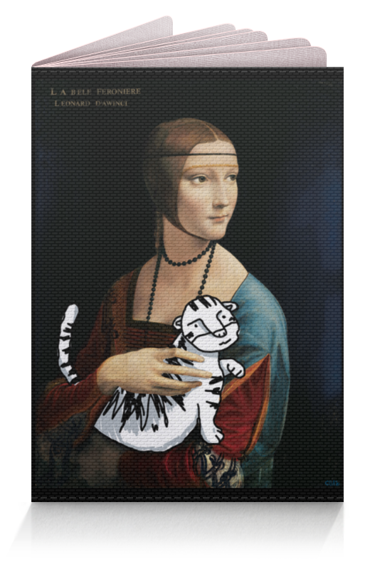 printio бутылка для воды дама с тигром Printio Обложка для паспорта «дама с тигром»