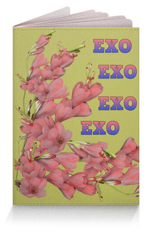 цена Printio Обложка для паспорта Exo красные цветы