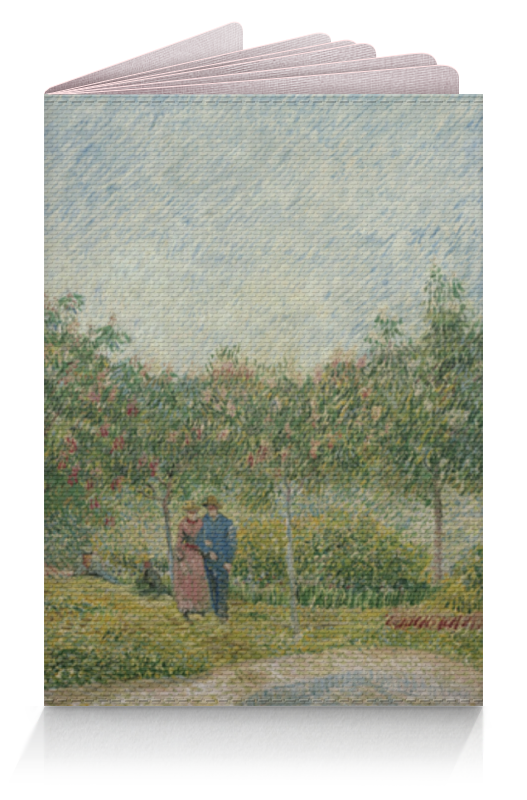 Printio Обложка для паспорта Garden in montmarte with lovers (ван гог)