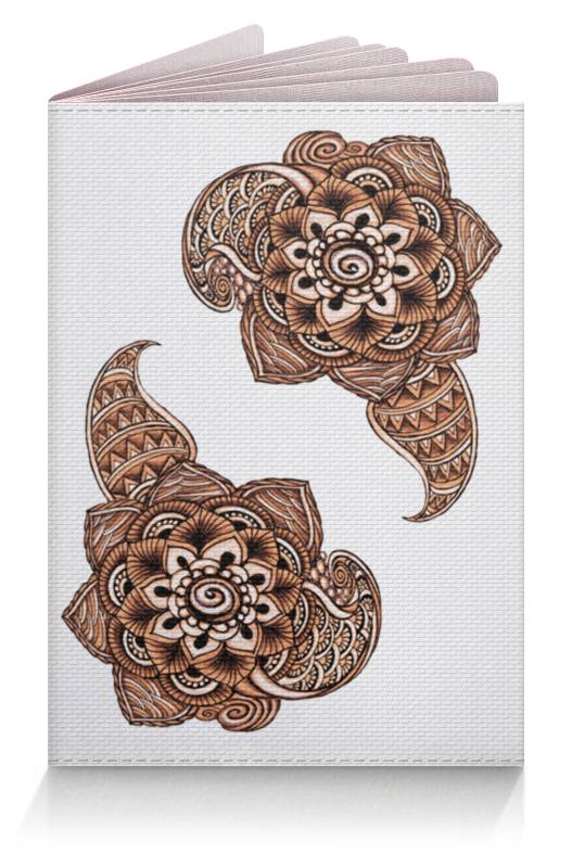 Printio Обложка для паспорта Роспись мехенди printio футболка с полной запечаткой для девочек флоральный орнамент мехенди