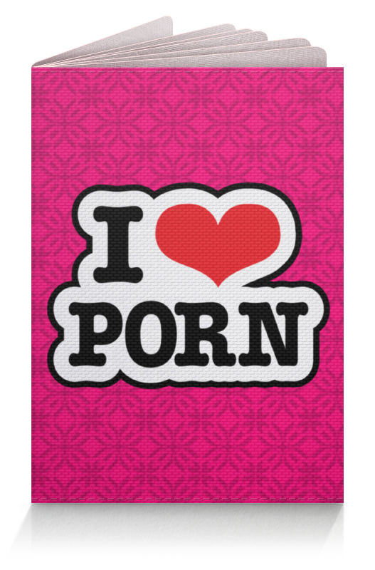Printio Обложка для паспорта I love porn