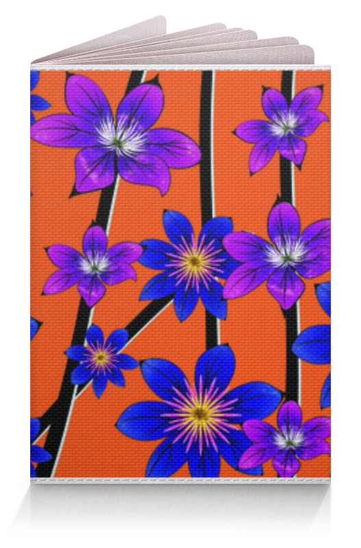 Printio Обложка для паспорта Синие цветы силиконовый чехол на meizu m5 синие цветы для мейзу м5