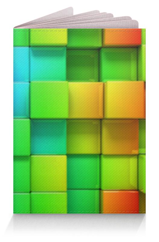 Printio Обложка для паспорта Разноцветные квадратики printio тетрадь на пружине разноцветные квадратики