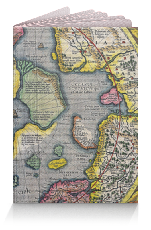 Printio Обложка для паспорта Mercator hondius map of the arctic -1628 бундур о кто был первым на северном полюсе