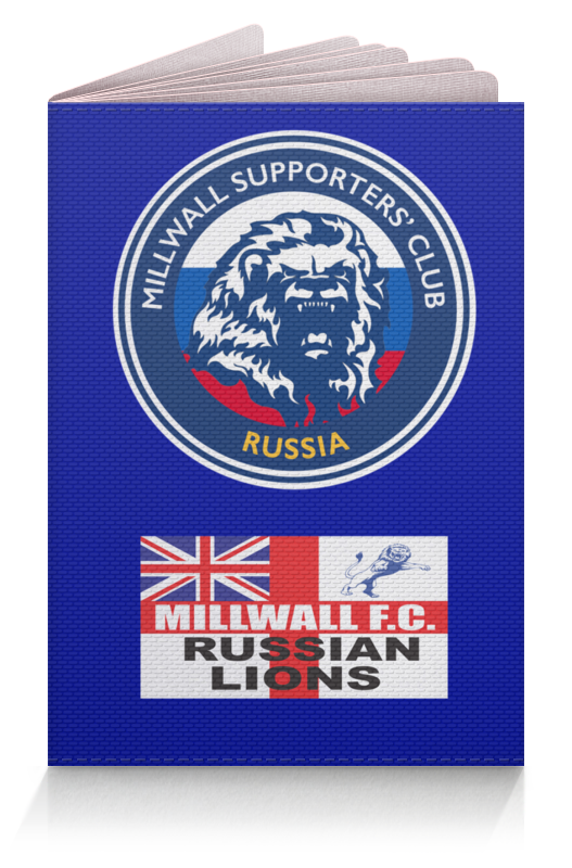 Printio Обложка для паспорта Millwall russian lions passport чехол обложка для паспорта russian handmade из натуральной кожи с принтом короли рождаются в августе 2