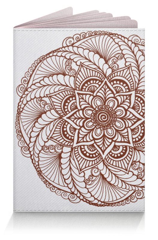 Printio Обложка для паспорта Цветок в стиле росписи хной килинская татьяна мехенди рисуем хной