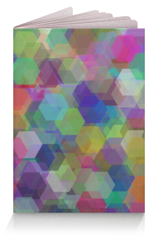 Printio Обложка для паспорта Цветные кристаллы (орнамент) printio обложка для паспорта абстрактный орнамент из ажурных 3d объектов