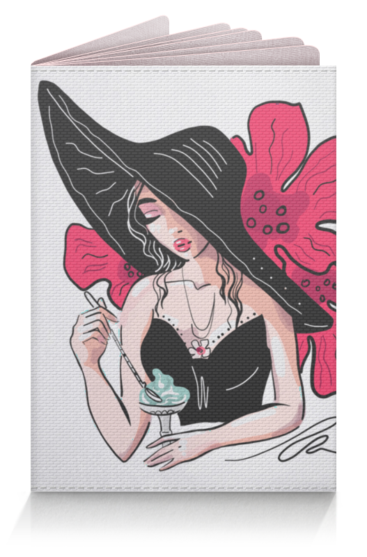 Printio Обложка для паспорта Девушка с мороженым. гламур. фэшн иллюстрация printio плакат a3 29 7×42 модная девушка в большой шляпе фэшн иллюстрация