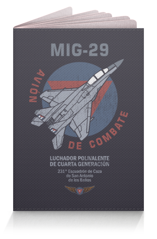 обложка для паспорта ввс Printio Обложка для паспорта Миг-29 (куба)