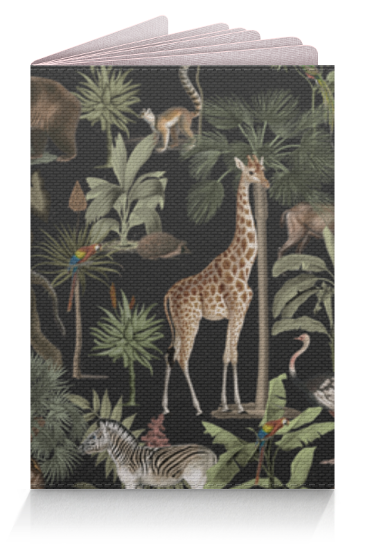 Printio Обложка для паспорта Дикая природа перевертыши жираф зебра 16 см