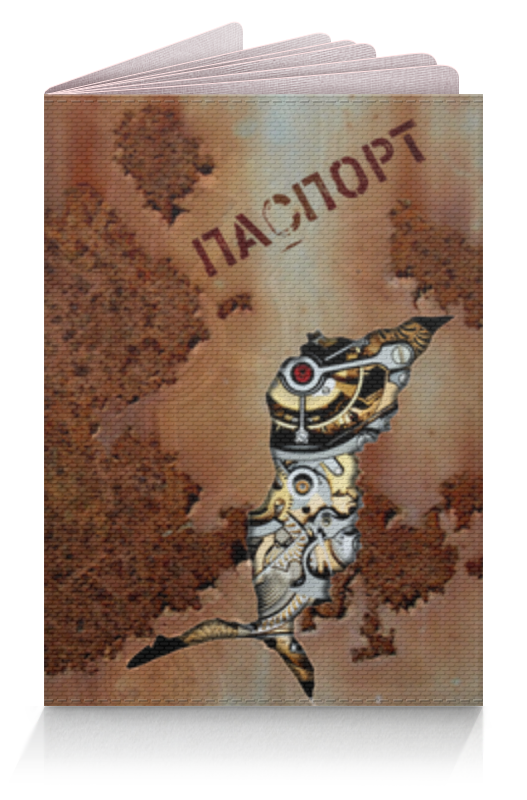 Printio Обложка для паспорта Часовой механизм. printio обложка для паспорта стимпанк сова