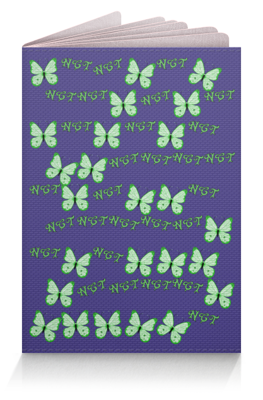 Printio Обложка для паспорта Nct зеленая бабочка