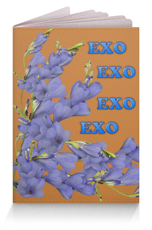 цена Printio Обложка для паспорта Exo синие цветы
