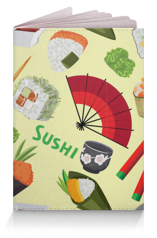 Printio Обложка для паспорта Суши с веерами суши для всех