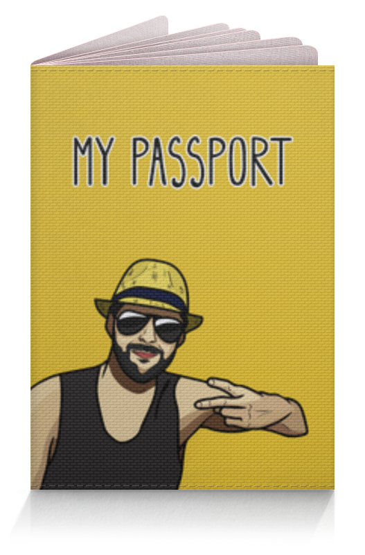 Printio Обложка для паспорта Солнечная обложка с модным парнем жидкий чехол с блестками модный парень в очках на xiaomi redmi 5a сяоми редми 5а