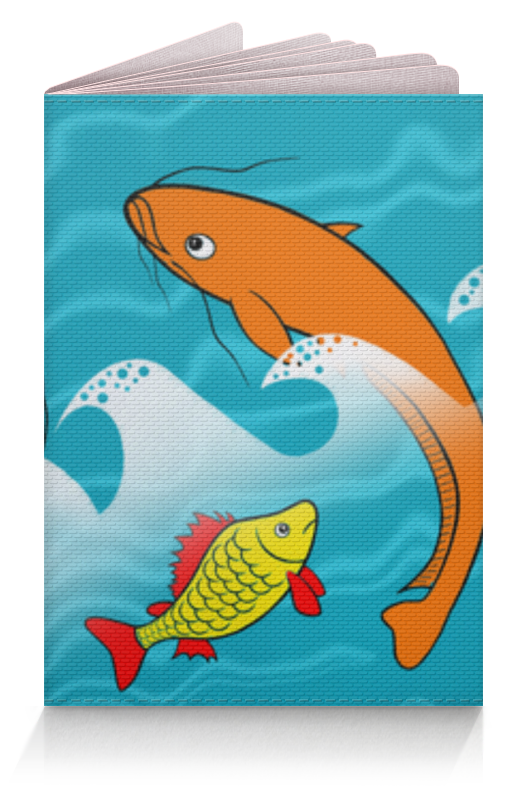 цена Printio Обложка для паспорта Рыбки и море