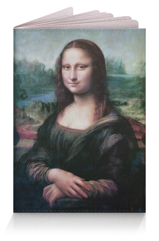 Printio Обложка для паспорта Мона лиза картина маслом известная картина мона лиза ван гог пикассо давид стикер для багажа ноутбука оптом 10 30 50 шт