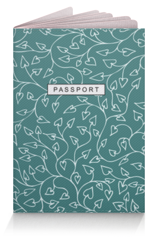 Printio Обложка для паспорта Узор с мелкими сердечками