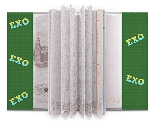 Заказать обложку для паспорта в Москве. Обложка для паспорта EXO (следы) зеленый от nionilla - готовые дизайны и нанесение принтов.