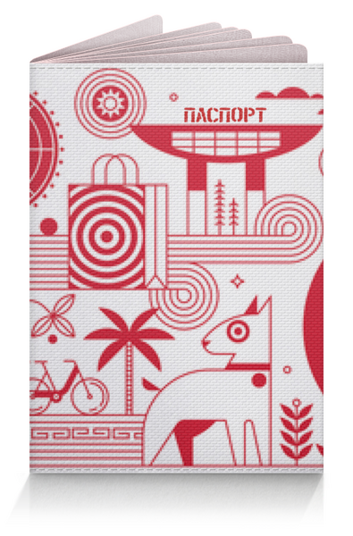 Заказать обложку для паспорта в Москве. Обложка для паспорта Красный Восток от Fix Print - готовые дизайны и нанесение принтов.