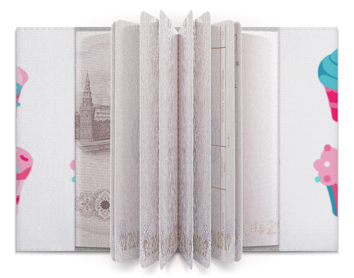 Заказать обложку для паспорта в Москве. Обложка для паспорта charam cupcakes от fattanirvana - готовые дизайны и нанесение принтов.