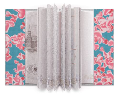 Заказать обложку для паспорта в Москве. Обложка для паспорта Дождь из сердец от bd-art  - готовые дизайны и нанесение принтов.