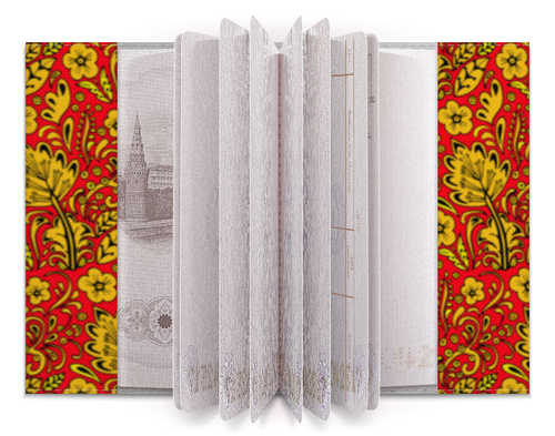 Заказать обложку для паспорта в Москве. Обложка для паспорта Хохлома от Илья Щеблецов - готовые дизайны и нанесение принтов.