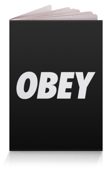 Заказать обложку для паспорта в Москве. Обложка для паспорта OBEY  от DESIGNER   - готовые дизайны и нанесение принтов.