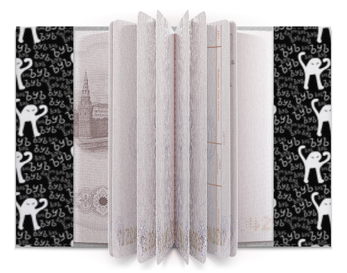 Заказать обложку для паспорта в Москве. Обложка для паспорта ЪУЪ ЪУЪ от DESIGNER   - готовые дизайны и нанесение принтов.