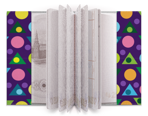 Заказать обложку для паспорта в Москве. Обложка для паспорта Пёстрая геометрия от IrinkaArt  - готовые дизайны и нанесение принтов.