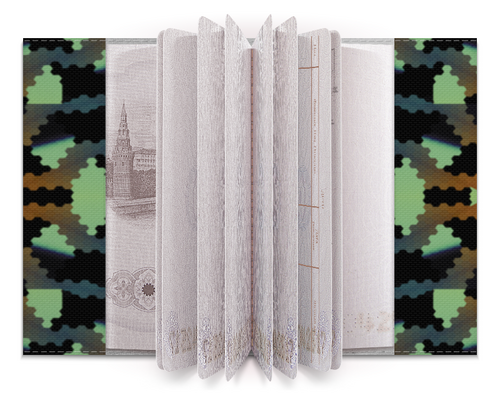 Заказать обложку для паспорта в Москве. Обложка для паспорта абстрактный камуфляж дракона от Андрей Andr0Med0S - готовые дизайны и нанесение принтов.