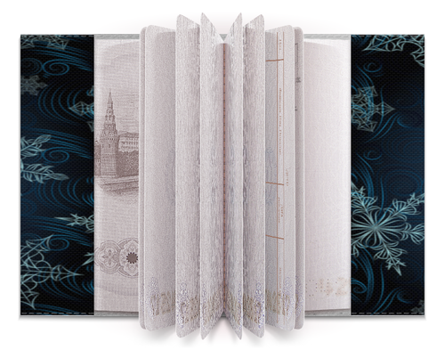 Заказать обложку для паспорта в Москве. Обложка для паспорта Снежинка от queen  - готовые дизайны и нанесение принтов.