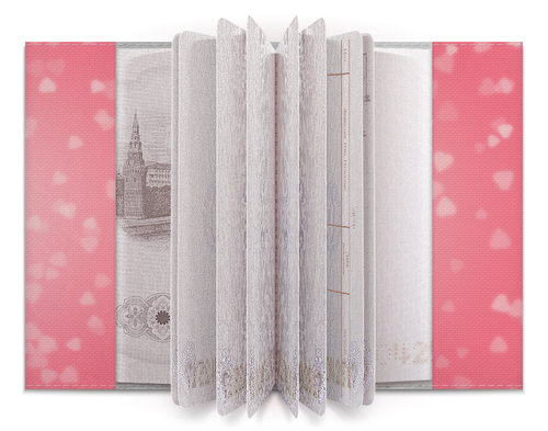 Заказать обложку для паспорта в Москве. Обложка для паспорта Панда с сердечком от Ordwen - готовые дизайны и нанесение принтов.