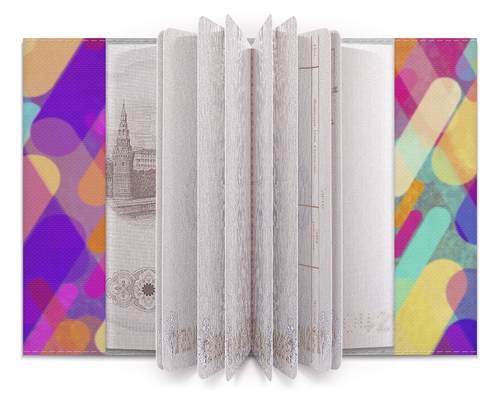 Заказать обложку для паспорта в Москве. Обложка для паспорта Разноцветная абстракция от BeliySlon - готовые дизайны и нанесение принтов.