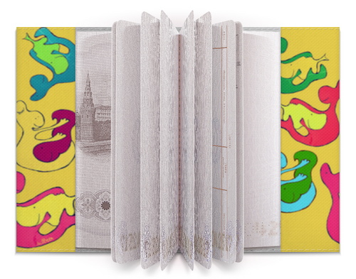 Заказать обложку для паспорта в Москве. Обложка для паспорта "Дельфинята" от EvilBeen - готовые дизайны и нанесение принтов.
