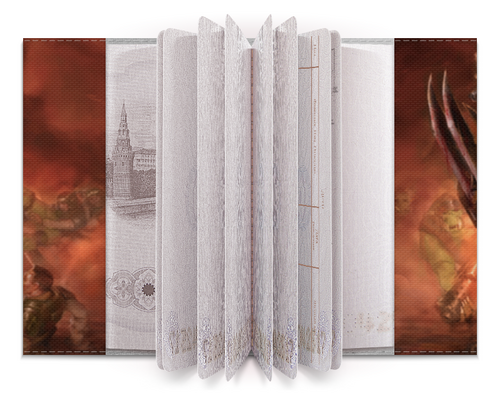 Заказать обложку для паспорта в Москве. Обложка для паспорта Орки (Warhammer 40k) от GeekFox  - готовые дизайны и нанесение принтов.