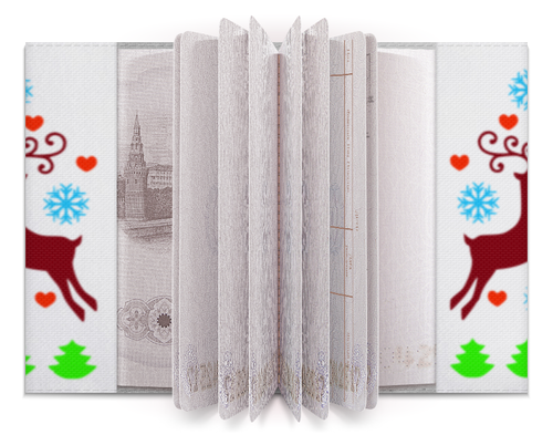 Заказать обложку для паспорта в Москве. Обложка для паспорта Новогодние узоры от FireFoxa - готовые дизайны и нанесение принтов.