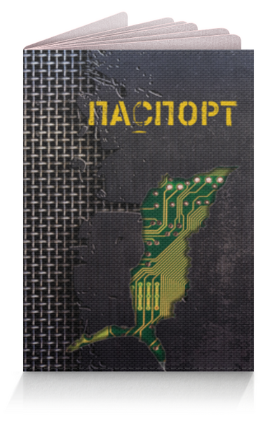 Заказать обложку для паспорта в Москве. Обложка для паспорта Микросхема. от Zorgo-Art  - готовые дизайны и нанесение принтов.