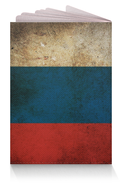 Заказать обложку для паспорта в Москве. Обложка для паспорта Флаг России  от Viki Kotova - готовые дизайны и нанесение принтов.