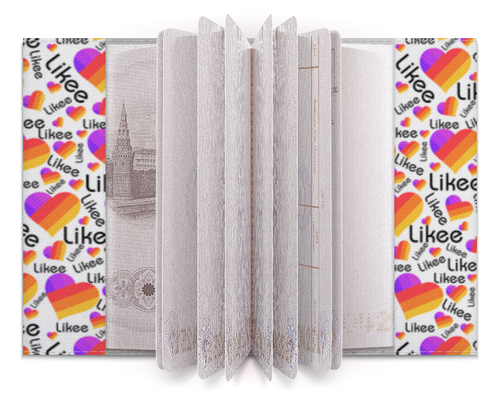 Заказать обложку для паспорта в Москве. Обложка для паспорта Likee  от DESIGNER   - готовые дизайны и нанесение принтов.