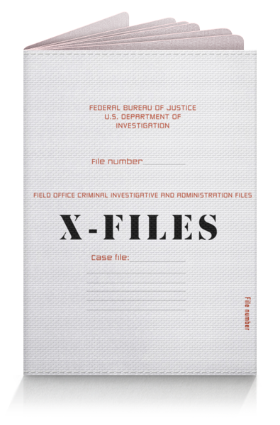 Заказать обложку для паспорта в Москве. Обложка для паспорта X-files от GeekFox  - готовые дизайны и нанесение принтов.