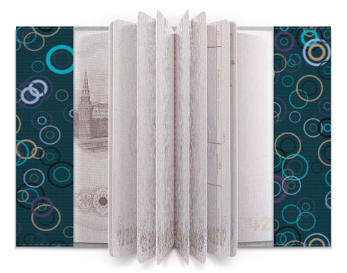 Заказать обложку для паспорта в Москве. Обложка для паспорта Круги от valezar - готовые дизайны и нанесение принтов.