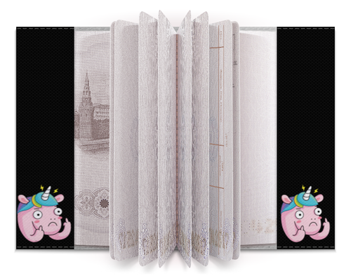 Заказать обложку для паспорта в Москве. Обложка для паспорта Unicorn / Единорог от crash - готовые дизайны и нанесение принтов.