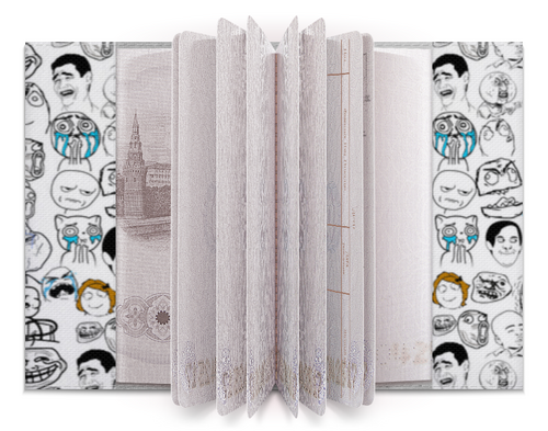 Заказать обложку для паспорта в Москве. Обложка для паспорта Мемы  от DESIGNER   - готовые дизайны и нанесение принтов.