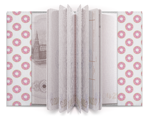 Заказать обложку для паспорта в Москве. Обложка для паспорта пончик от Mari_M - готовые дизайны и нанесение принтов.