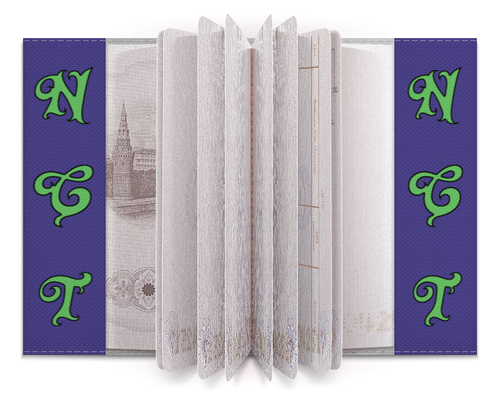 Заказать обложку для паспорта в Москве. Обложка для паспорта NCT зеленая бабочка от nionilla - готовые дизайны и нанесение принтов.