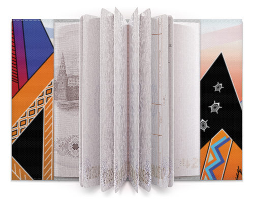 Заказать обложку для паспорта в Москве. Обложка для паспорта АБСТРАКТНЫЙ ПЕЙЗАЖ С ГОРАМИ И МОРЕМ от ELENA ZHARINOVA - готовые дизайны и нанесение принтов.