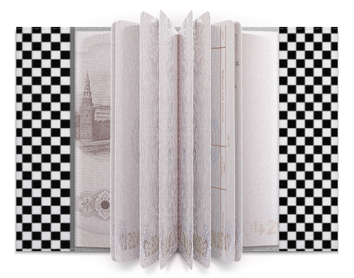 Заказать обложку для паспорта в Москве. Обложка для паспорта Шахматы  от black cat - готовые дизайны и нанесение принтов.