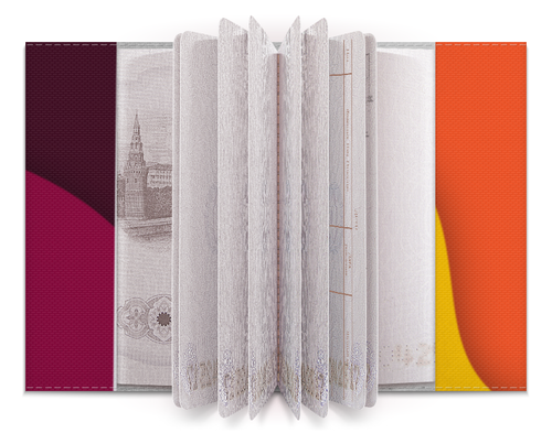 Заказать обложку для паспорта в Москве. Обложка для паспорта Волнистый от BeliySlon - готовые дизайны и нанесение принтов.